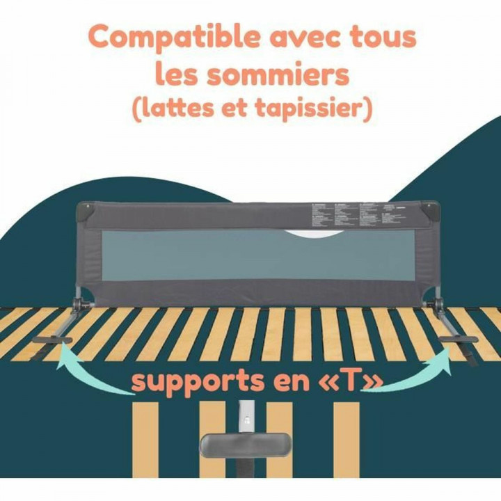 Bedleuning Looping BL5003G 44 x 150 cm Grijs