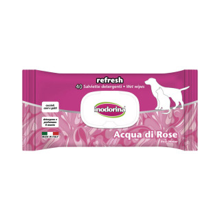 Salviettine Inumidite per Animali Domestici Inodorina REFRESH Rose