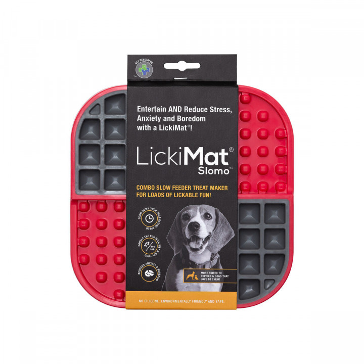 Futternapf für Hunde Lickimat Polypropylen TPR Rot