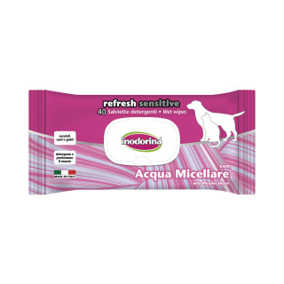 Wet Wipes for Pets Inodorina REFRESH SENSITIVE Micellar Water