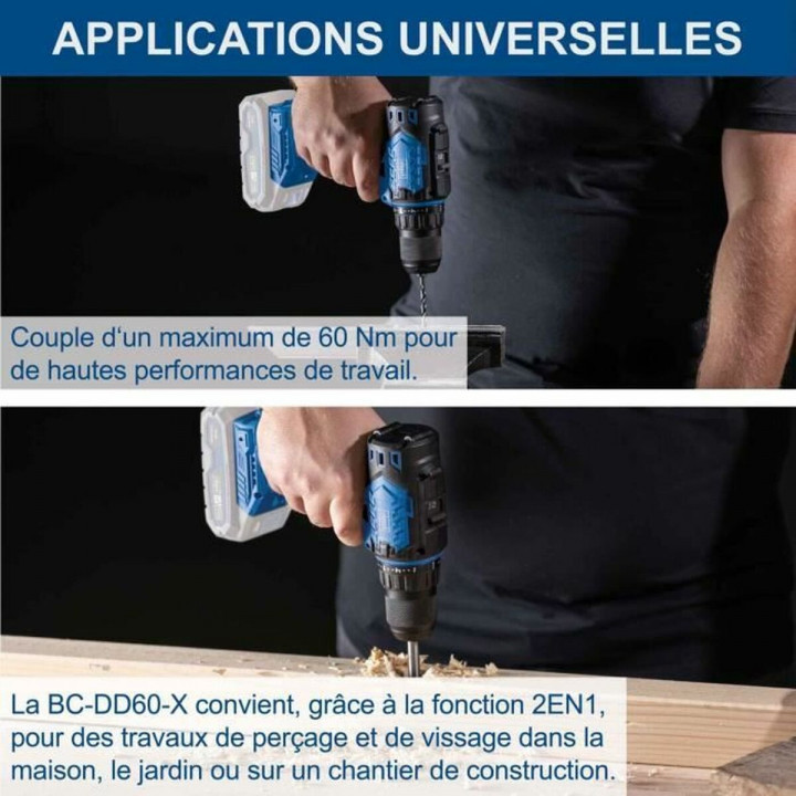 Tournevis électrique Scheppach BC-DD60-X 60 Nm