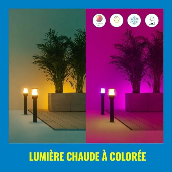 Lampada ad energia solare Wiz Elpas Nero 400 lm