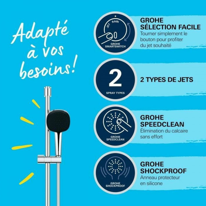 Colonne de douche Grohe Vitalio Comfort 110 Métal