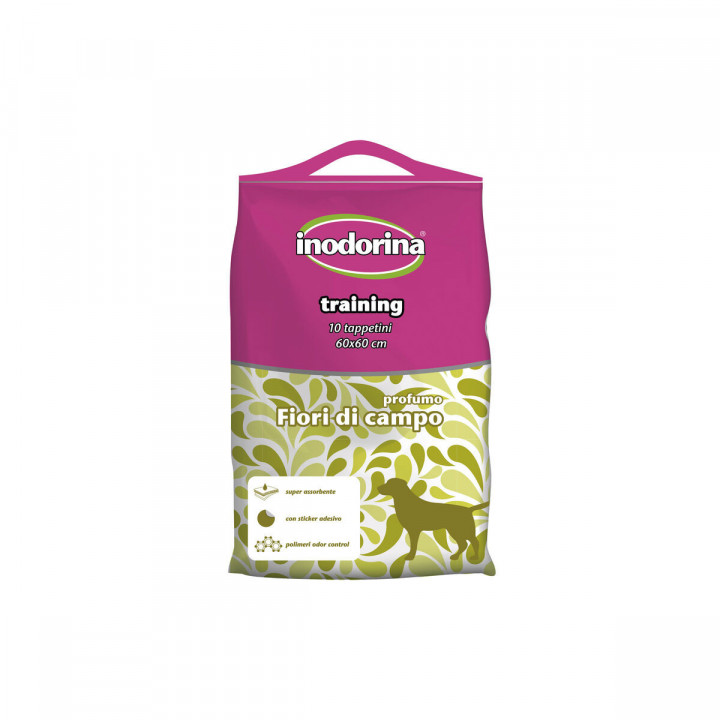Zindelijkheidstraining-pads voor honden Inodorina WILD FLOWER 60 x 60 cm (10 Stuks)