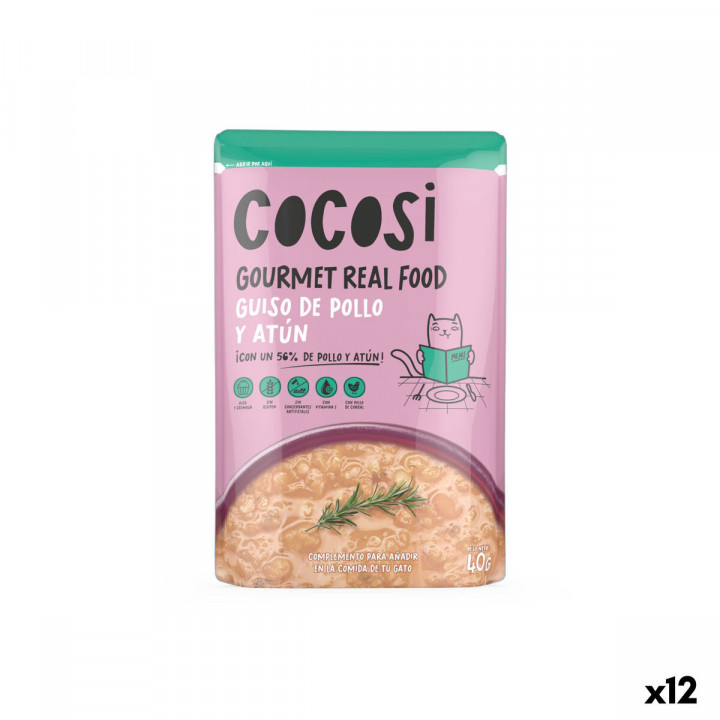 Comida para gato Cocosi Gourmet Real Food 40 g Atún 12 Unidades