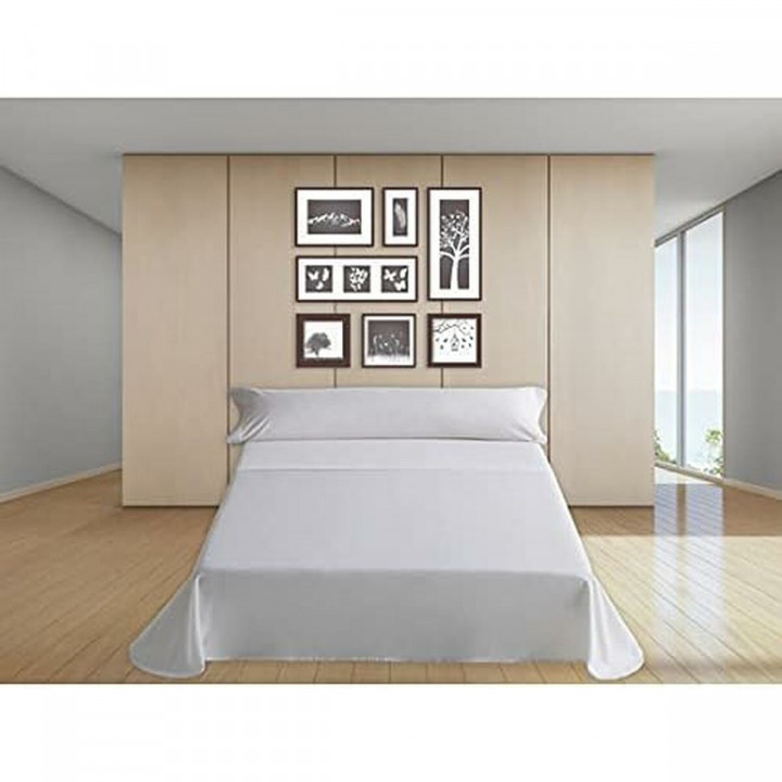 Top sheet Hosteline IRIS White King size