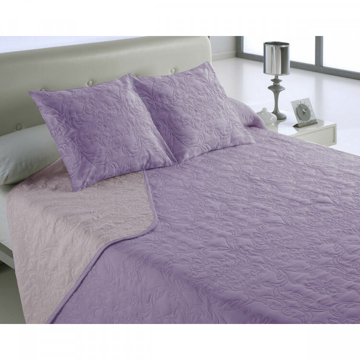 Colcha Hosteline VEGAS Morado Cama de 150 240 x 260 cm (3 Piezas)