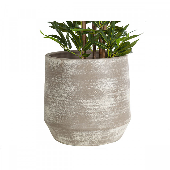 Planter Romimex Grey Ceramic