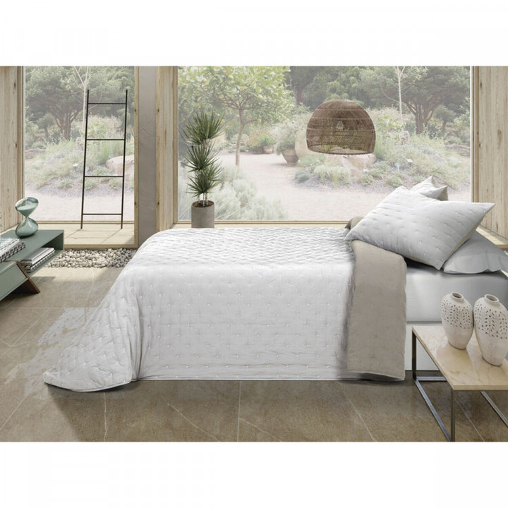 Sprei Pierre Cardin LORENA Wit Bed van 135 (3 Onderdelen)