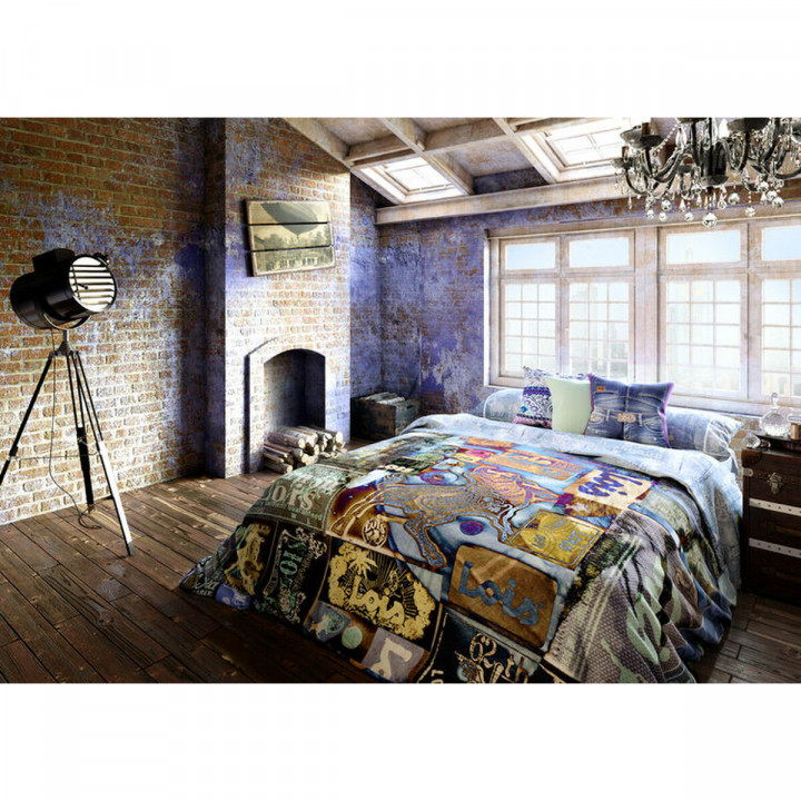 Dekbedovertrek set Lois LABELS P. Blauw Bed van 150 240 x 230 cm 4 Onderdelen