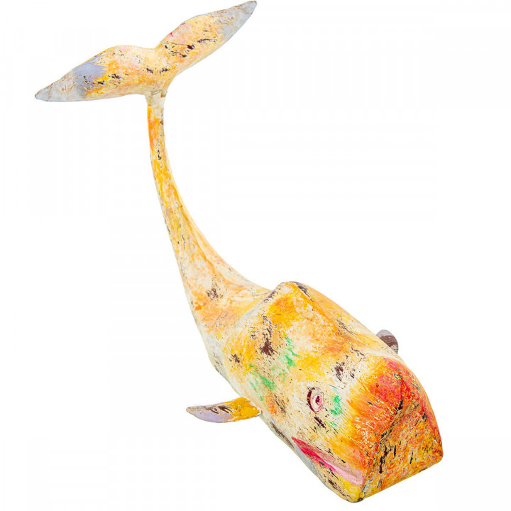 Statua Decorativa Alexandra House Living Giallo Balena Ferro