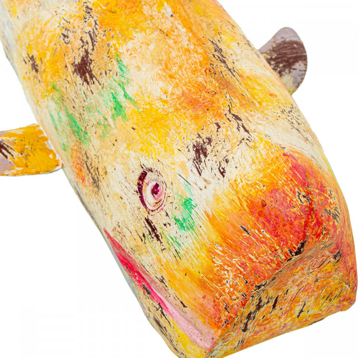 Decoratieve figuren Alexandra House Living Geel Walvis Ijzer