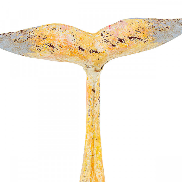 Figurine Décorative Alexandra House Living Jaune Baleine Fer