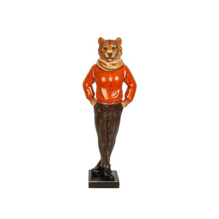 Statua Decorativa Romimex Rosso Tigre
