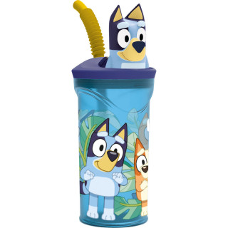 Vaso con Pajita Bluey PVC 3D