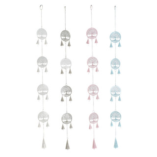 Decorazione pensile DKD Home Decor Albero Bianco (4 Unità)