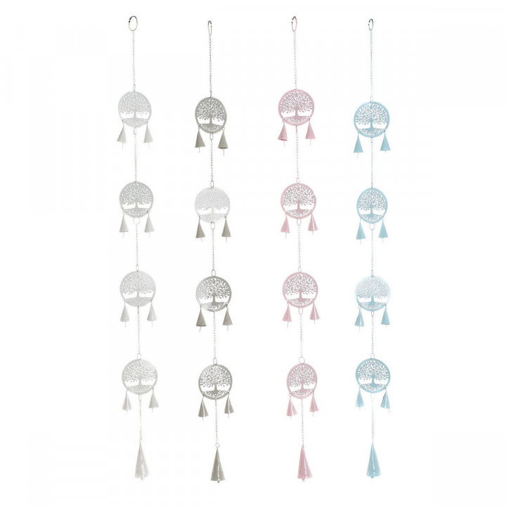 Ophangdecoratie DKD Home Decor Boomstructuur Wit (4 Stuks)