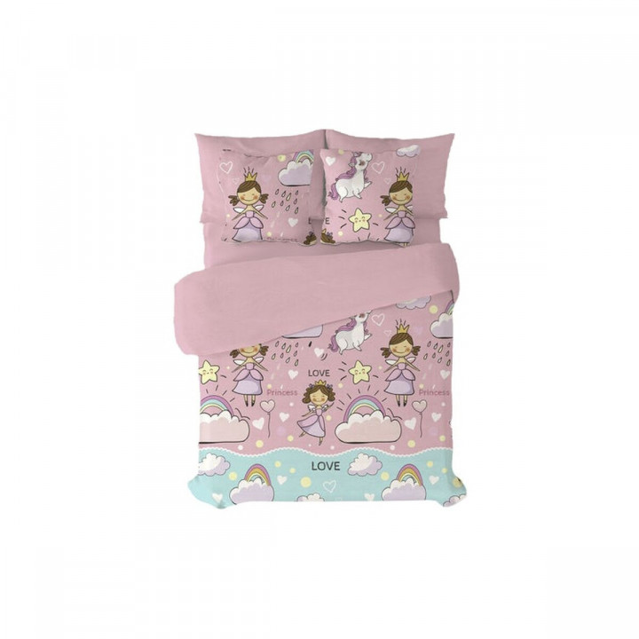 Parure de couette Pierre Cardin Morgana Rose Lit 1 persone 3 Pièces