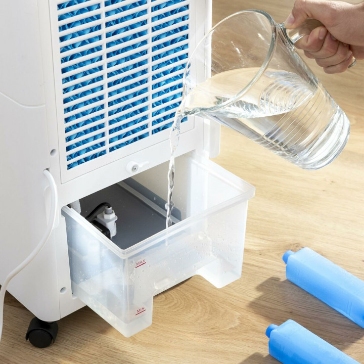 Climatiseur à Évaporation Portable Multifonction Airvecove InnovaGoods 65 W 5 L Blanc (Reconditionné B)