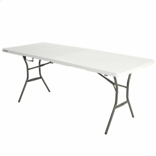 Mesa Plegable Lifetime Blanco Rectangular Acero Plástico 185 x 76 x 74 cm