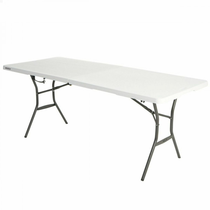 Mesa Plegable Lifetime Blanco Rectangular Acero Plástico 185 x 76 x 74 cm