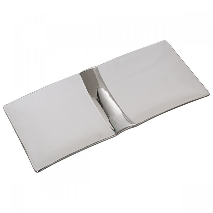 Centrotavola Alexandra House Living Bianco Argentato Ceramica 31 x 14 x 3 cm