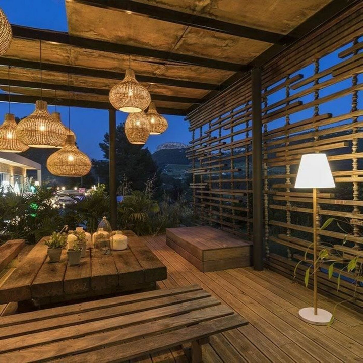 Lampada ad energia solare Lumisky Standy Mini Wood