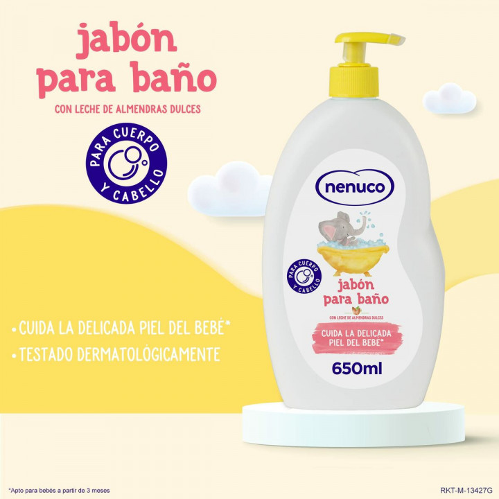 Children's Gel Nenuco BAÑO HIDRATANTE 650 ml
