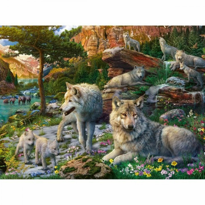 Puzzel Ravensburger Wolves in Spring