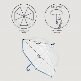 Koepelparaplu Minnie Mouse 2400-0512 Rood 100 % POE 45 cm