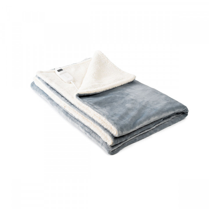 Electric Blanket Heklet InnovaGoods White Grey 130 x 180 cm 160 W