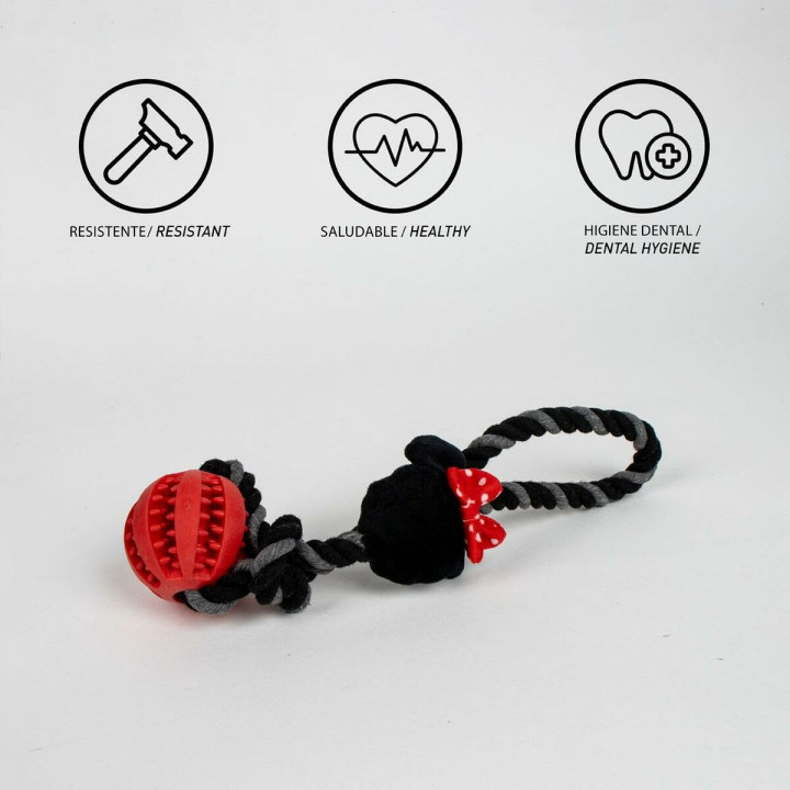 Giocattoli per cani Minnie Mouse Rosso Poliestere Cotone TPR 10 x 30 x 7 cm 7 x 30 x 10 cm