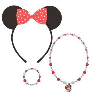 Set van Ketting en Armbanden Minnie Mouse Roze