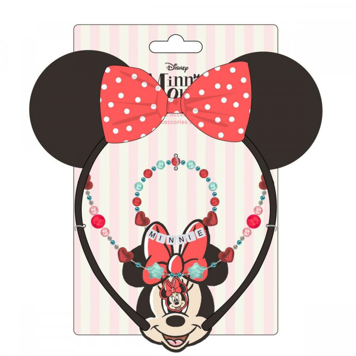 Set Collar y Pulseras Minnie Mouse Rosa