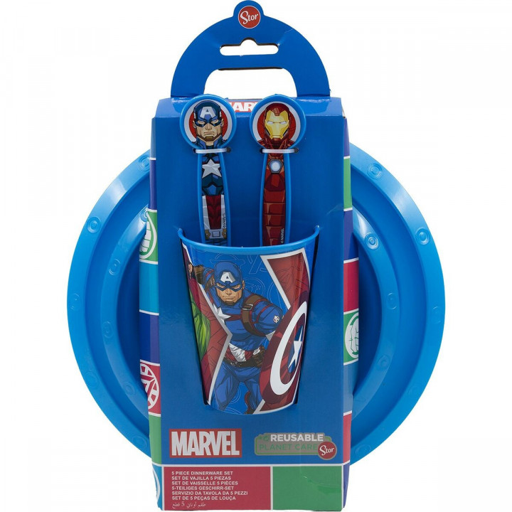 Children’s Dinner Set The Avengers CZ11309 Plastic (5 Pieces)