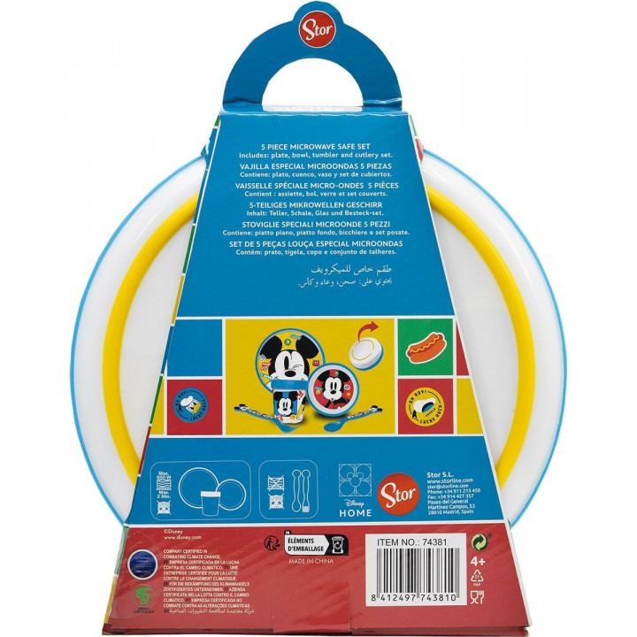 Set de Menaje Infantil Mickey Mouse CZ11306 Plástico (5 Piezas)