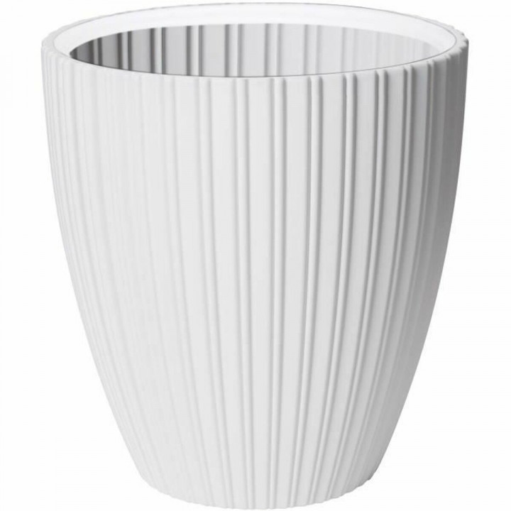 Vaso Garden ID Fancy Bianco Polietilene 40 x 42 cm