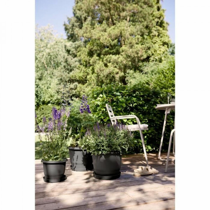 Blumentopf Elho Schwarz Anthrazit 30 x 29,5 x 22 cm