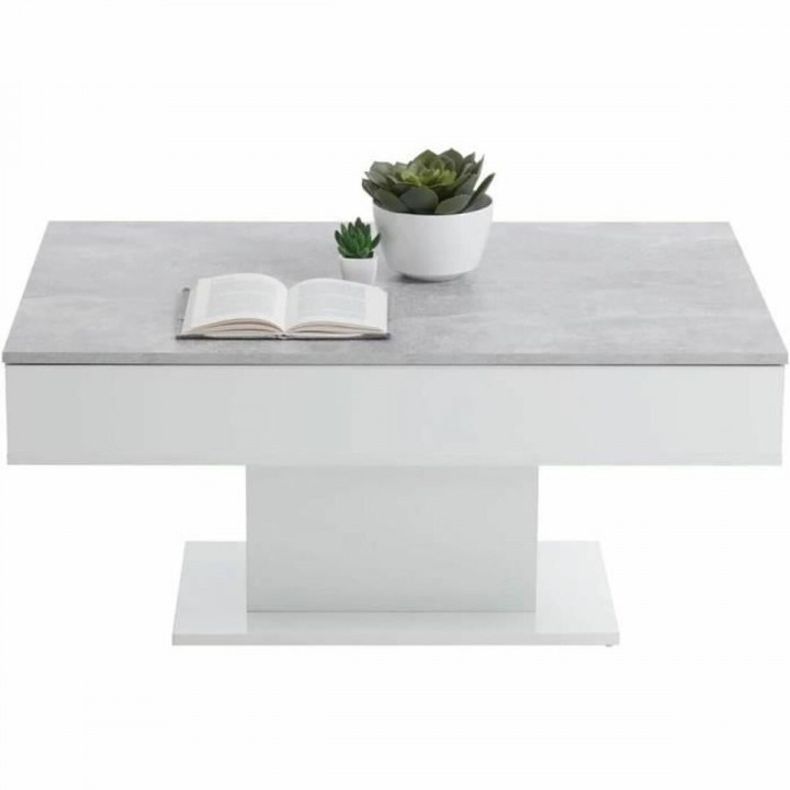 Table Basse FMD Blanc Gris