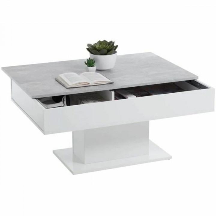 Table Basse FMD Blanc Gris