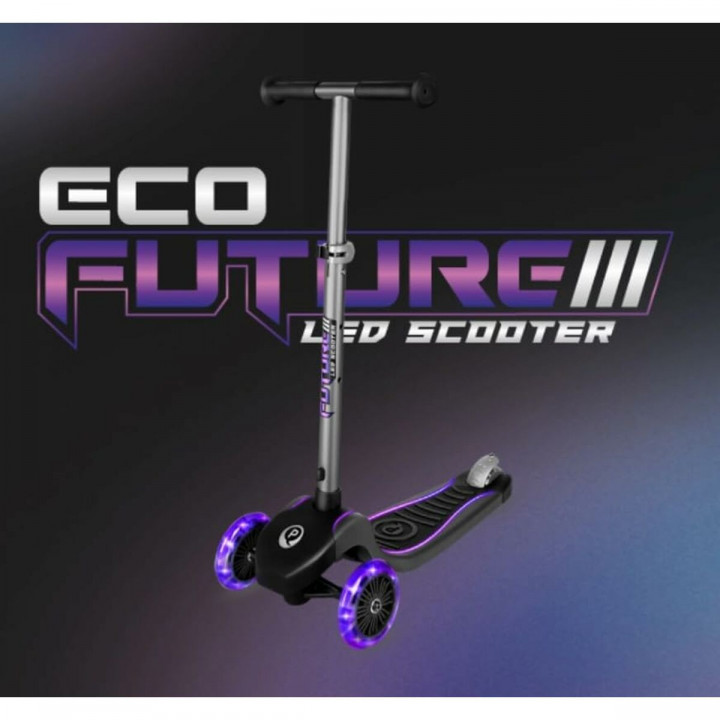 Patinete Ociotrends Eco Future Scooter Morado 3 ruedas