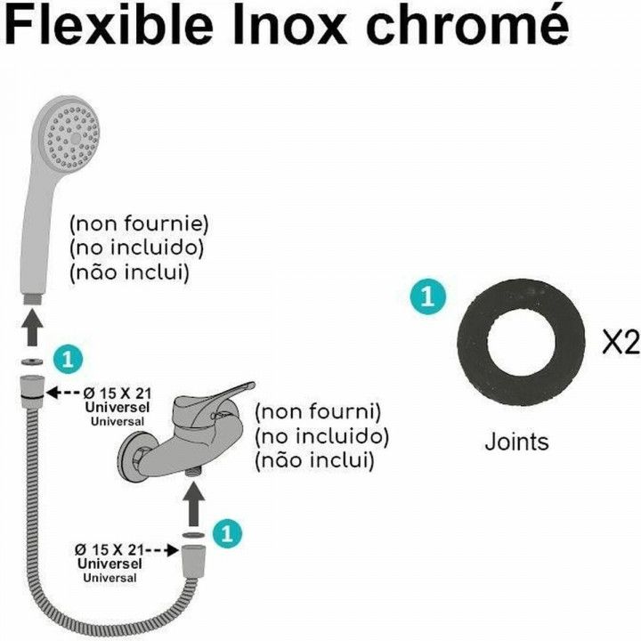 Tubo per Doccia Edouard Rousseau 1,5 m
