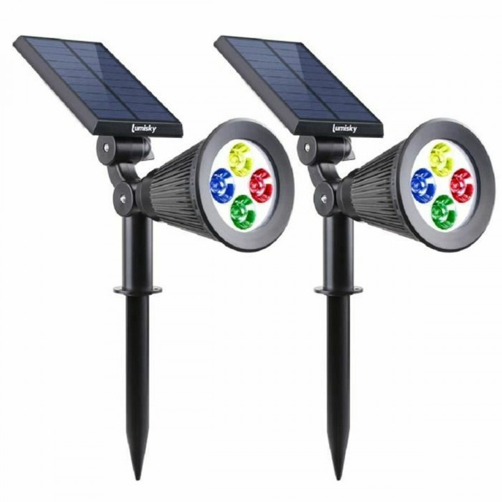 Solar lamp Lumisky Black rouge 200 Lm (2 Pieces) (2 Units)