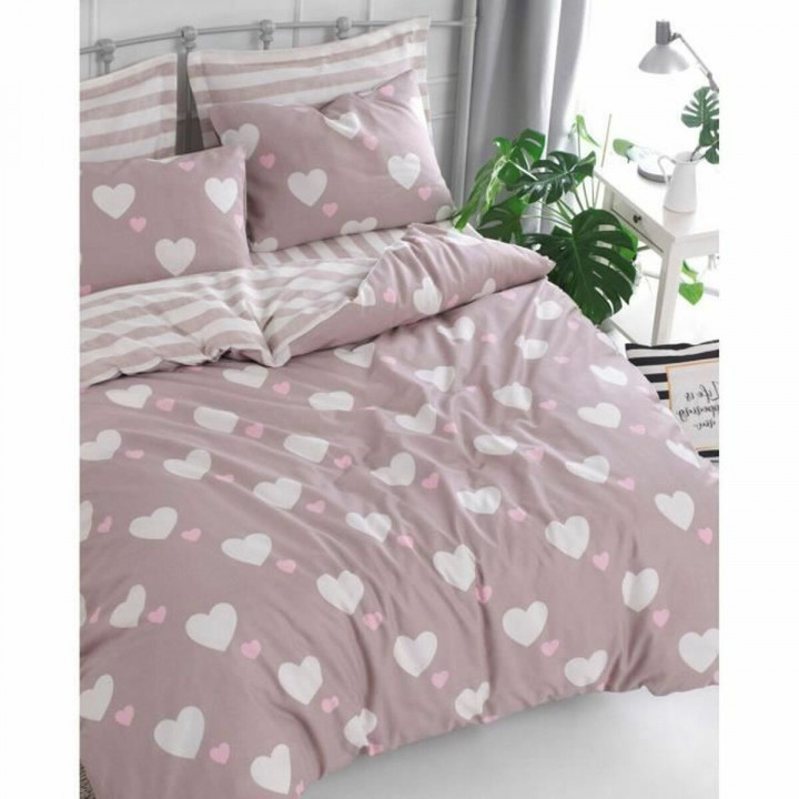 Duvet cover set Pink Super king 3 Pieces