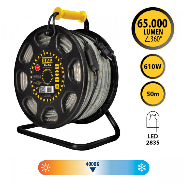 LED-strips Stak 610 W LED Licht 4000 K 65000 Lm Wit licht