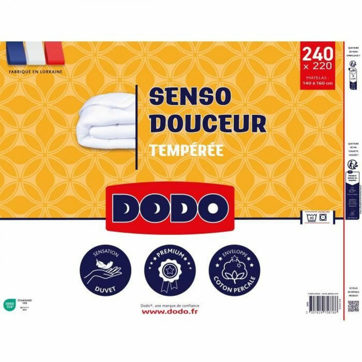 Bettdecke DODO SENSO DOUCEUR Weiß 350 g/m² 220 x 240 cm