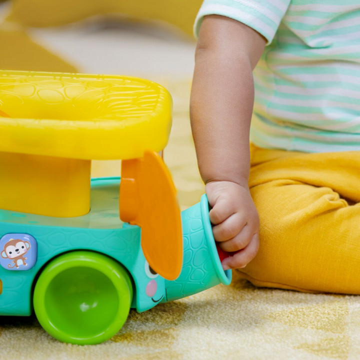 Giocattolo da trascinamento Bright Starts Pop & Roll Safari Bus