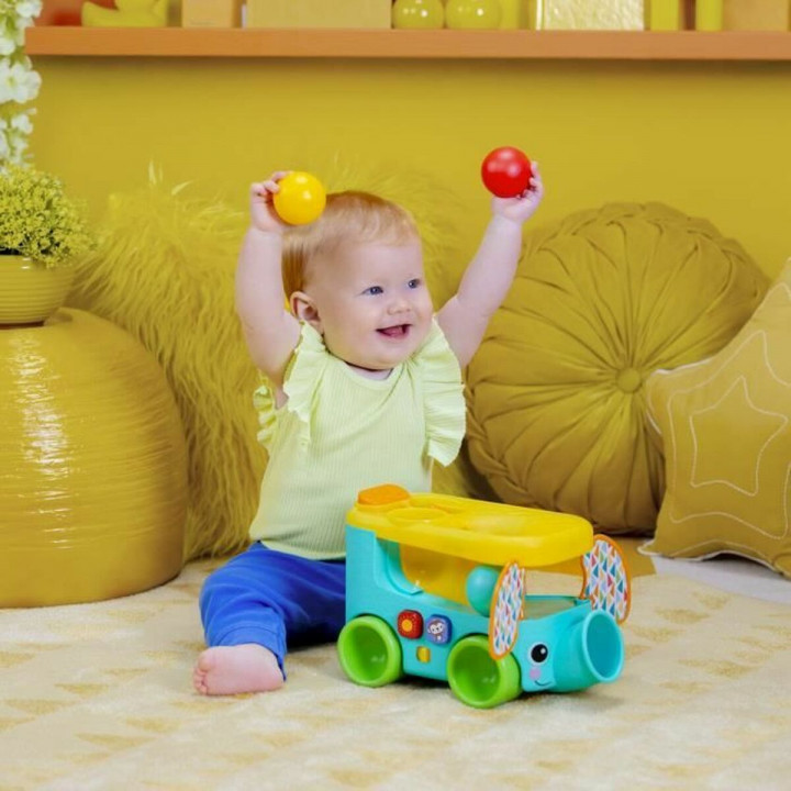 Pull-along toy Bright Starts Pop & Roll Safari Bus