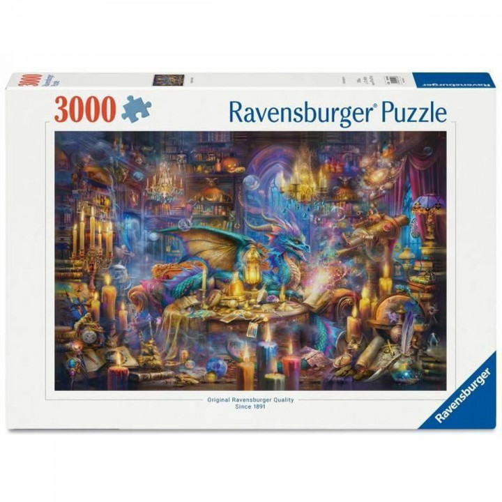 Puzzel Ravensburger Dragon's Library 3000 Onderdelen