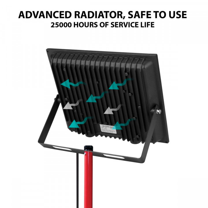 Foco LED Velamp 100 W 4000 K 3200 Lm Trípode